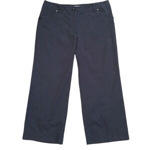 David Brooks Black Pinstripe Casual Capri Pants Size: 8 NWOT